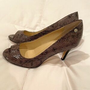 New Calvin Klein Snakeskin Heels